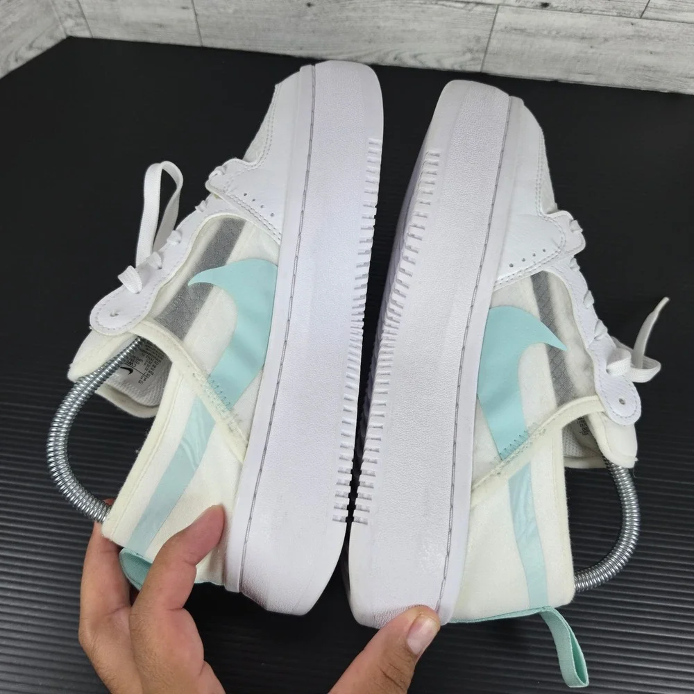 Nike Vandalised LX White Light Blue Platform Sneakers CW6536-100 Womens 9.5
